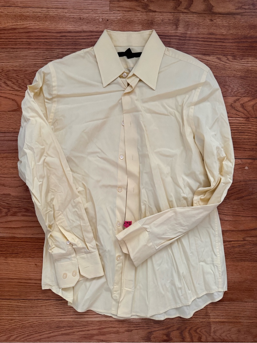 Express Men's Pale Yellow Dress Shirt